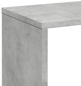 betonszürke szerelt fa elválasztó könyvespolc 67x25x161,5 cm