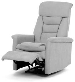 Relax fotel beépített elektromos vezérléssel, szürke szövetkárpittal. TV-925 SIL2