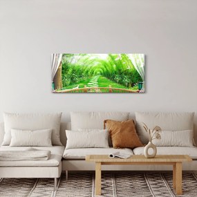 Kép - Trópusi kertre néző kilátás (120x50 cm)