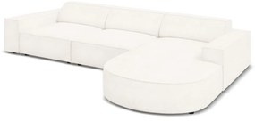 Bézs buklé szövet sarokkanapé (jobb oldali) Jodie – Micadoni Home