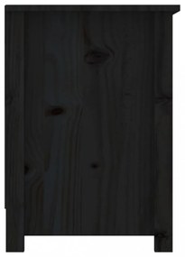 fekete tömör fenyőfa TV-szekrény 103 x 36,5 x 52 cm