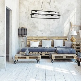 Csillár láncon DIEGO 4xE14/40W/230V fekete