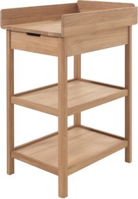 Natúr színű tölgyfa pelenkázó asztal pelenkázó feltéttel Forrest – Vipack