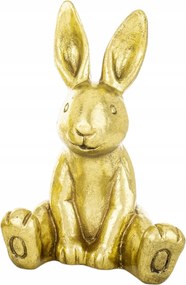 nyuszi figura ülő arany színű 16,5 cm húsvéti dekoráció