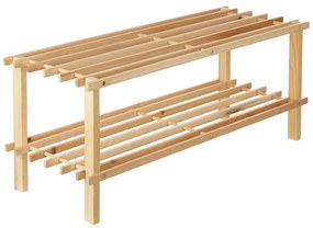 Natúr színű jegenyefenyő cipőtartó – Premier Housewares