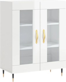 vidaXL magasfényű fehér szerelt fa tálalószekrény 69,5 x 34 x 90 cm