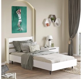 Egyszemélyes ágy 100 cm Nimelo 6 (fehér) (ágyráccsal). 1094843
