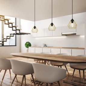 Csillár zsinóron AGAT 1xE27/15W/230V arany/fekete