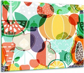 7in1 Üveg Tűzhelyvédő Főzőlap 60x52 Gyümölcs