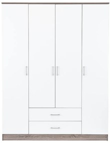 Miami gardróbszekrény 160x205 cm fehér-yorki tölgy