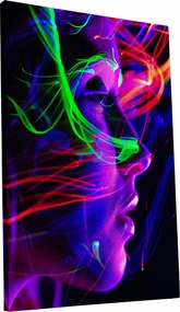 Vászonkép Női portré színekben otthon nappali 60x90