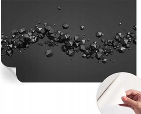 Fotótapéta Fali tapéta Hálószobába és Nappaliba Fekete tömbök 416x254 cm