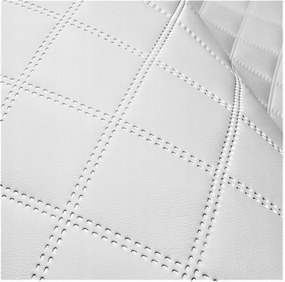 Fehér steppelt ökobőr dekorpanel 7x7cm Fali kárpit