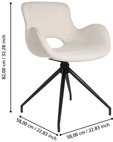 Eglo 424706 - Étkezőszék BULACAN 82x58 cm krémes/fekete