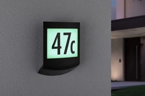 Paulmann 94513 - RGBW LED/8,2W IP44 Dimmelhető házszámvilágítás PADEA 230V