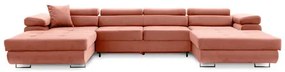 Szétnyitható sarok kanapé RIGATTO III PRO 1 Rözsaszín