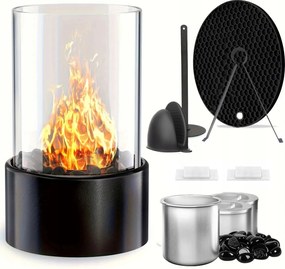 Biokandalló biokandalló szabadonálló bioüzemanyag asztal terasz üveg szett