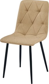 Barna étkezőszék LIBRA fekete lábakkal