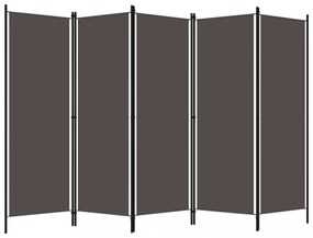 antracitszürke 5 paneles paraván 250 x 180 cm