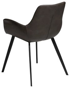 Sötétszürke kárpitozott karfás étkezőfotel Hype – DAN-FORM Denmark
