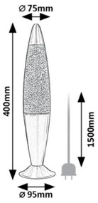 Rabalux 76115 - LED Lávalámpa GLITTER 2 LED/25W/230V