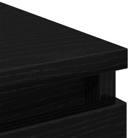 fekete tölgy szerelt fa tálalószekrény 80x35x99 cm