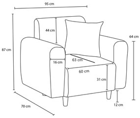 Fotel Noyalepo C (antracit + dió). 1106526