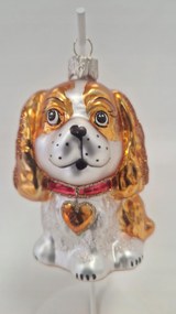 Üveg karácsonyfadísz karácsonyra Kutya