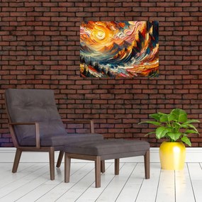 Kép - Hegyek, melyeket napfény ölel (70x50 cm)