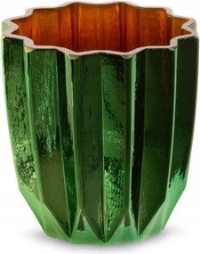 Dekorációs gyertyatartó Negro 10x10 Eurofirany zöld réz üveg