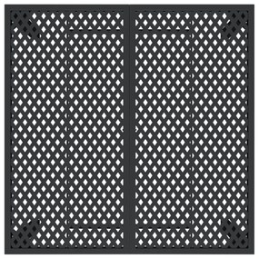 antracitszürke acél kerti asztal 100 x 100 x 72 cm