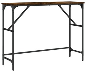 füstös tölgy színű szerelt fa tálalóasztal 100x32x75 cm