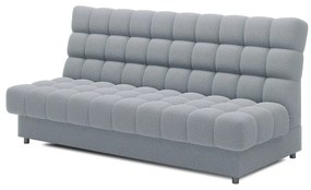 Szürke buklé kinyitható-tárolóhelyes kanapé 197 cm Clareta – ELTAP