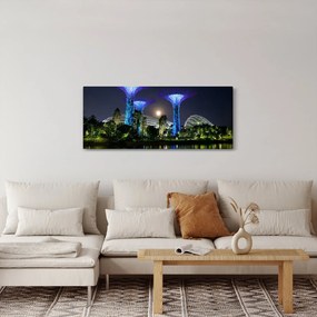 Telihold képe a szingapúri kertben (120x50 cm)