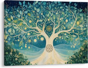 Kép – Mágikus fa spirálokkal (70x50 cm)