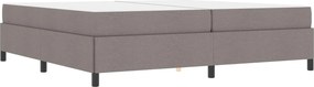 vidaXL Boxrugós ágy matracmal Tópszínű 200 x 200 cm szövet
