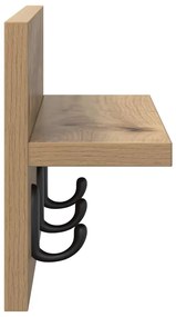 Fali Kabáthorog kézműves tölgy 40 x 10.5 x 18 cm Faanyag