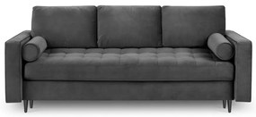 Santo sötétszürke kinyitható bársonykanapé - Milo Casa