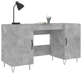 vidaXL betonszürke szerelt fa íróasztal 140 x 50 x 75 cm