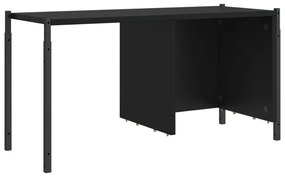 fekete szerelt fa könyvszekrény 72x28x172 cm