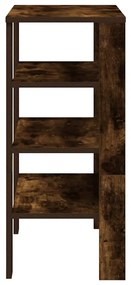 füstös tölgy színű szerelt fa cipőtartó 61x32x70 cm