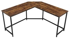 SOLEA sarokíróasztal barna/fekete