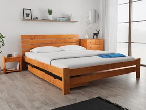 Magnat PARIS magasított ágy 180x200 cm, égerfa Ágyrács: Ágyrács nélkül, Matrac: Deluxe 15 cm matrac