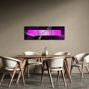 Absztrakt kép (órával) (90x30 cm)