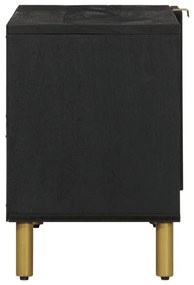 fekete szerelt fa TV-szekrény 80 x 33 x 46 cm