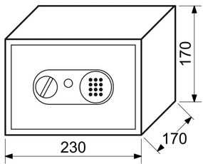 Bútorszéf RS 17, elektromos zárral, rózsaszín