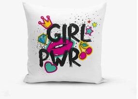 Gyerek párnahuzat 43x43 cm Girl Power – Mila Home