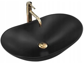 Pultos mosdó Rea Royal 60 black mat