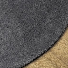HUARTE antracit rövid szálú puha és mosható szőnyeg Ø 80 cm