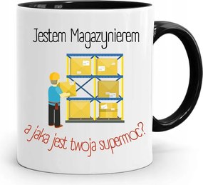 Fekete Bögre Raktárosnak Raktáros Vagyok, fényképes nyomattal